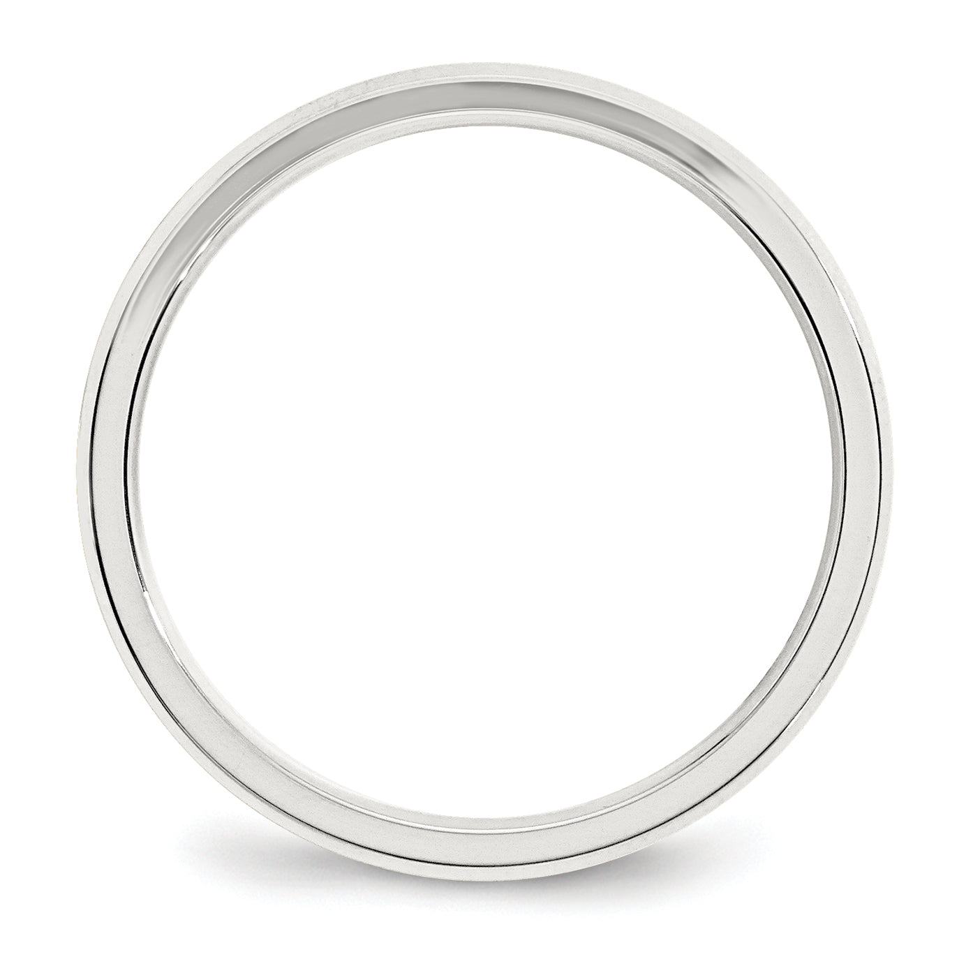 Sterling Silver 3mm Beveled Edge Band