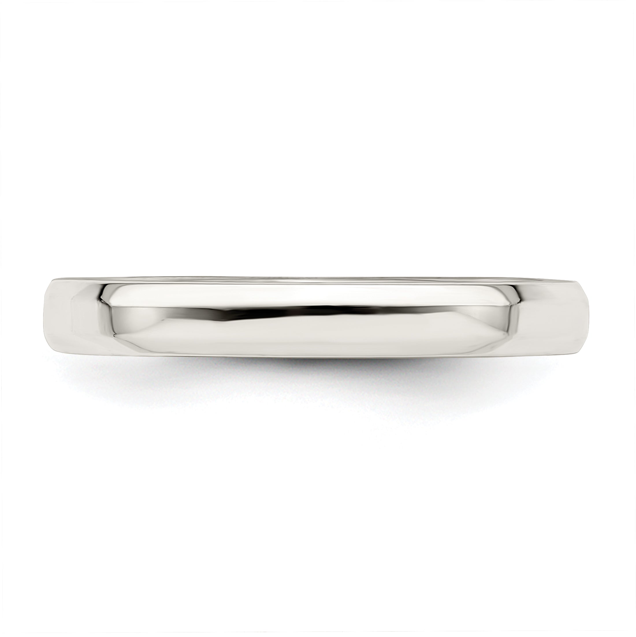 Sterling Silver 3mm Beveled Edge Band