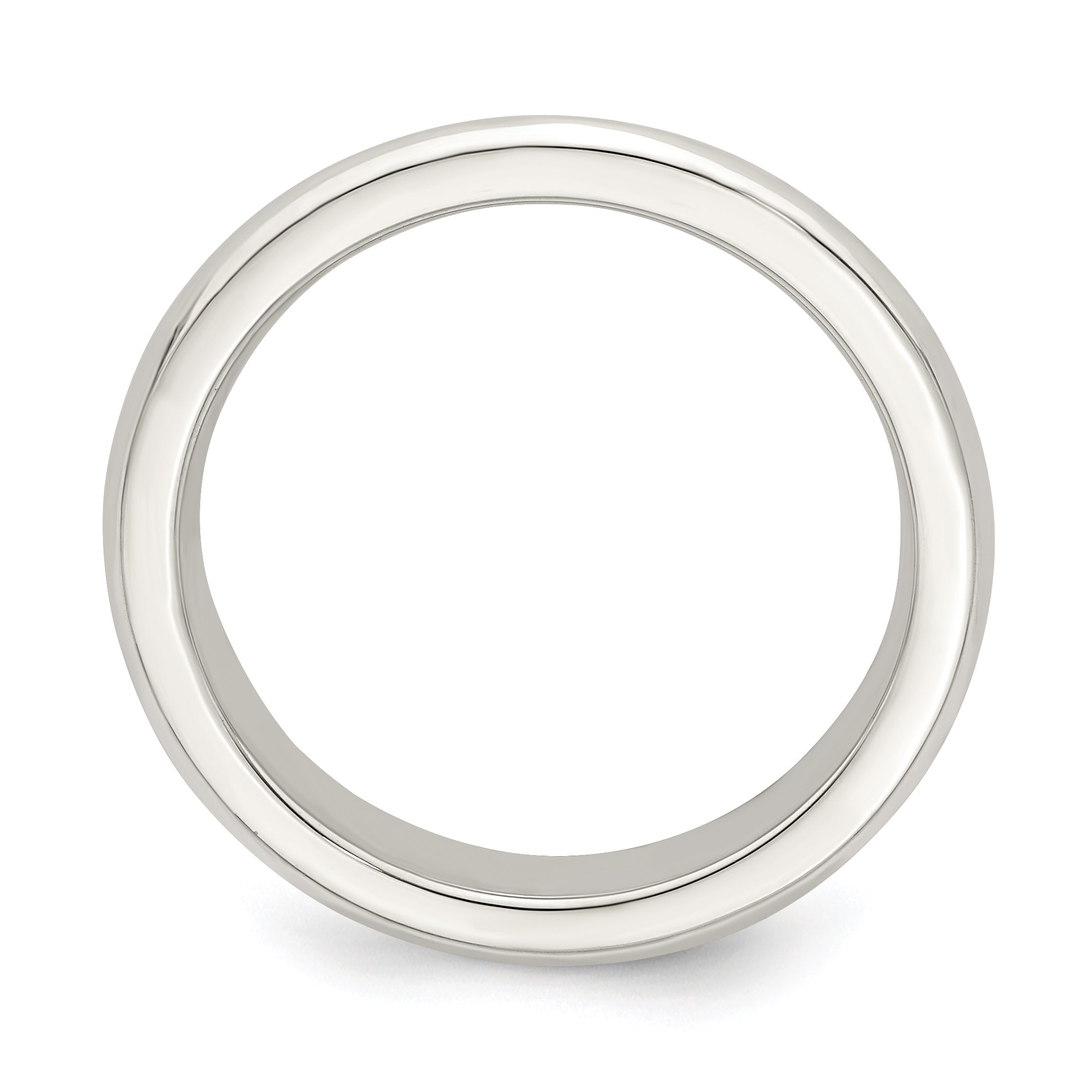 Sterling Silver 4mm Beveled Edge Band