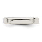 Sterling Silver 4mm Beveled Edge Band