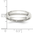 Sterling Silver 4mm Beveled Edge Band