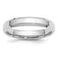 Sterling Silver Rhodium-plated 4mm Bevel Edge Band