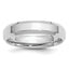 SS Rhodium-plated 5mm Bevel Edge Size 9.5 Band
