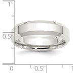Sterling Silver 6mm Beveled Edge Size 13.5 Band
