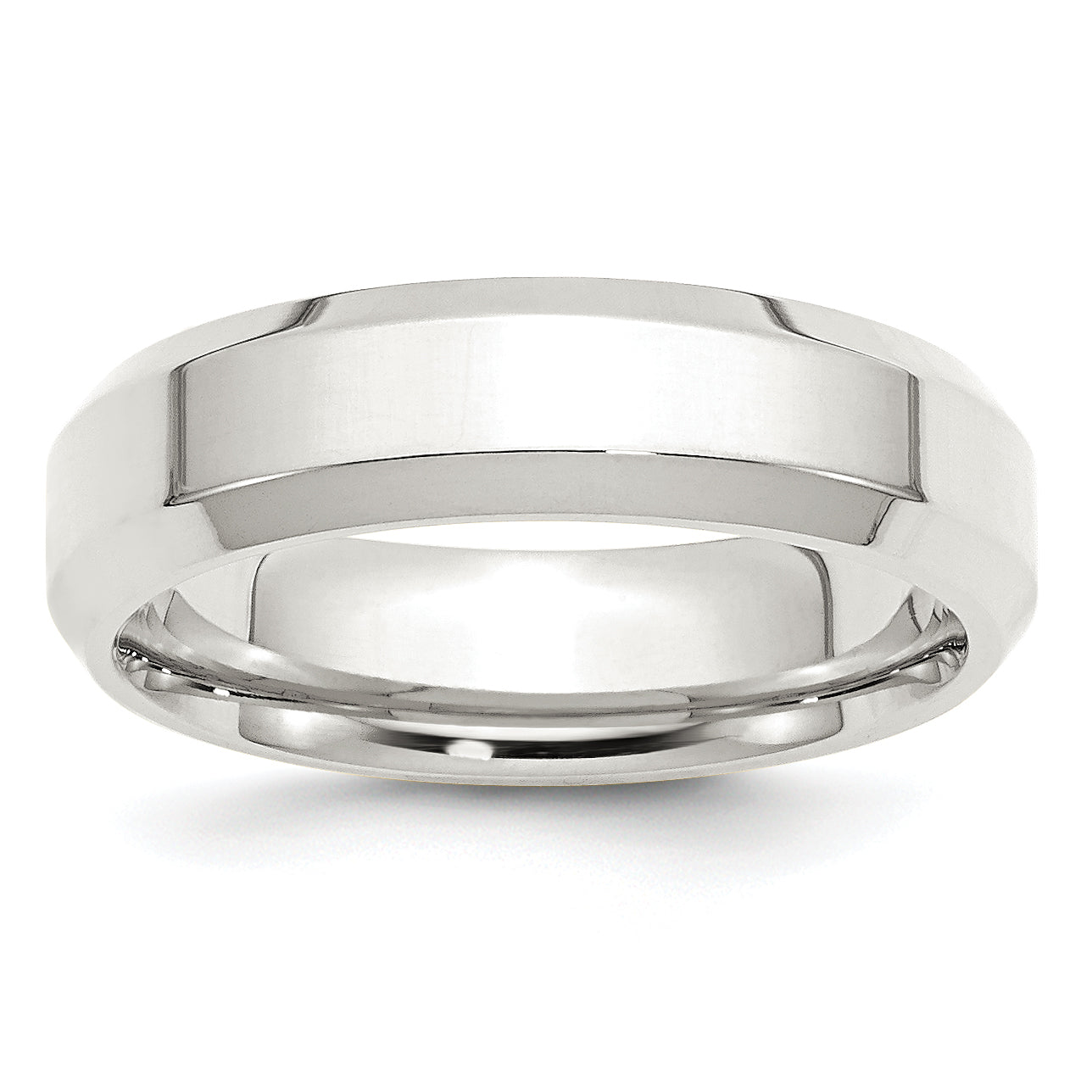 Sterling Silver 6mm Beveled Edge Size 13.5 Band Main image