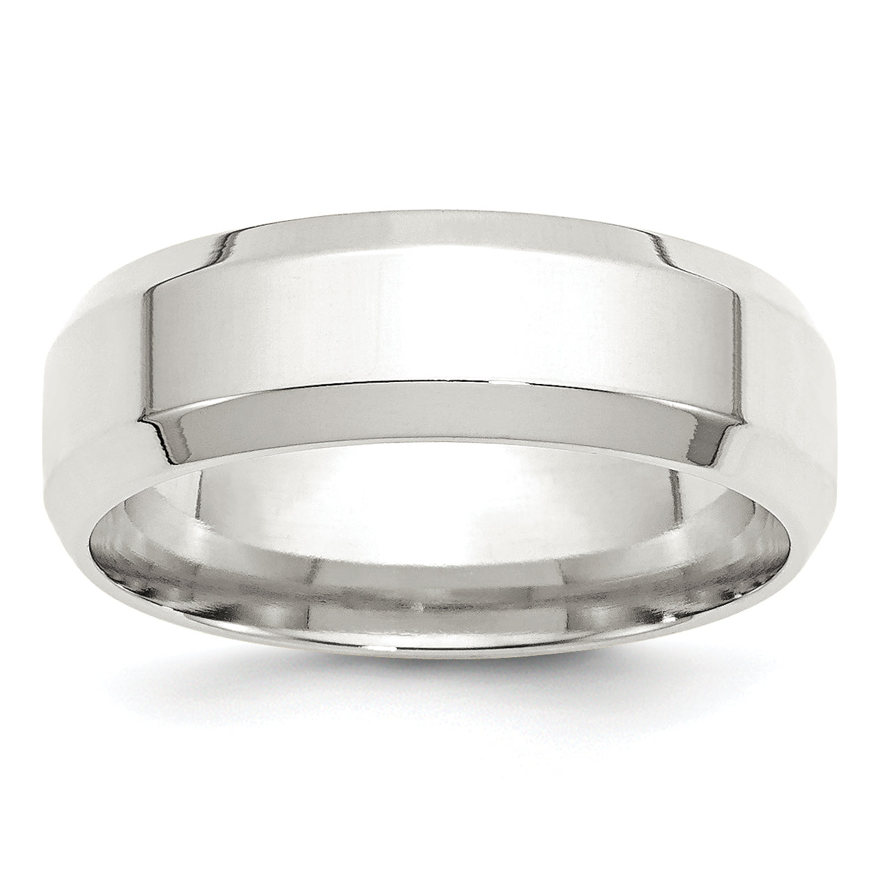 Sterling Silver 7mm Beveled Edge Size 13.5 Band Main image