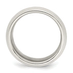 Sterling Silver 8mm Beveled Edge Band