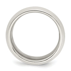 SS 8mm Bevel Edge Size 14 Band