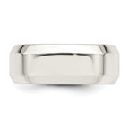 Sterling Silver 8mm Beveled Edge Band