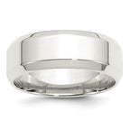 Sterling Silver 8mm Beveled Edge Band
