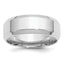 Sterling Silver Rhodium-plated 8mm Bevel Edge Band