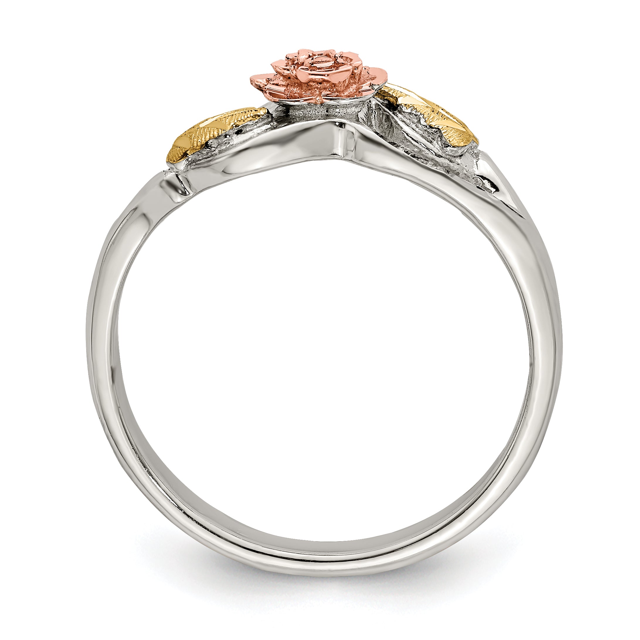 Landstrom's Mt. Rushmore Black Hills Sterling Silver 12K Gold Accents Rose Ring Secondary image