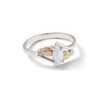 Landstrom's Mt. Rushmore Black Hills Sterling Silver 12K Gold Accents Lab Created Opal Ring
