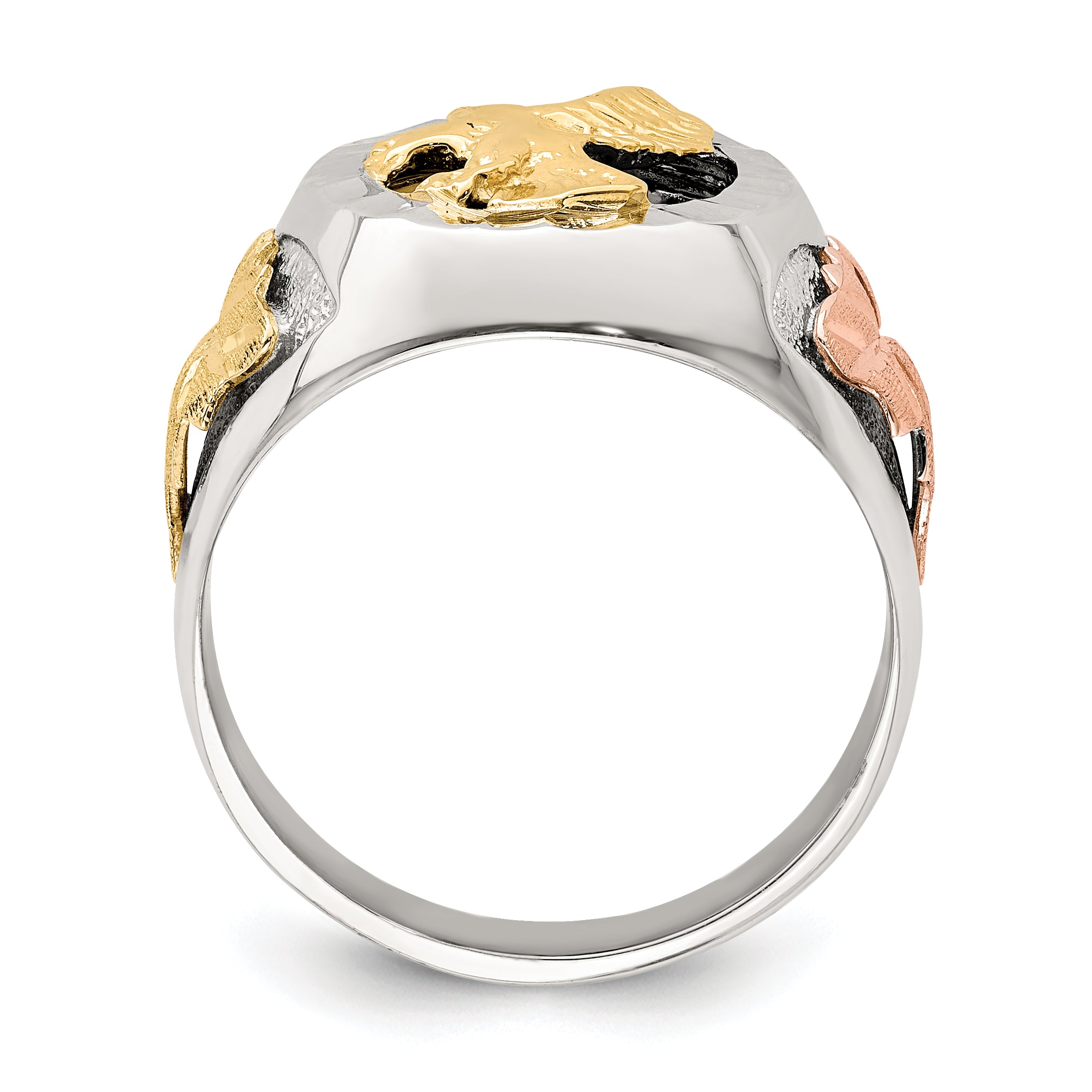 Landstrom's Mt. Rushmore Black Hills Sterling Silver 12K Gold Accents Antiqued Eagle Ring Main image