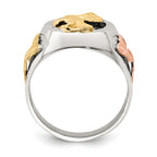 Landstrom's Mt. Rushmore Black Hills Sterling Silver 12K Gold Accents Antiqued Eagle Ring