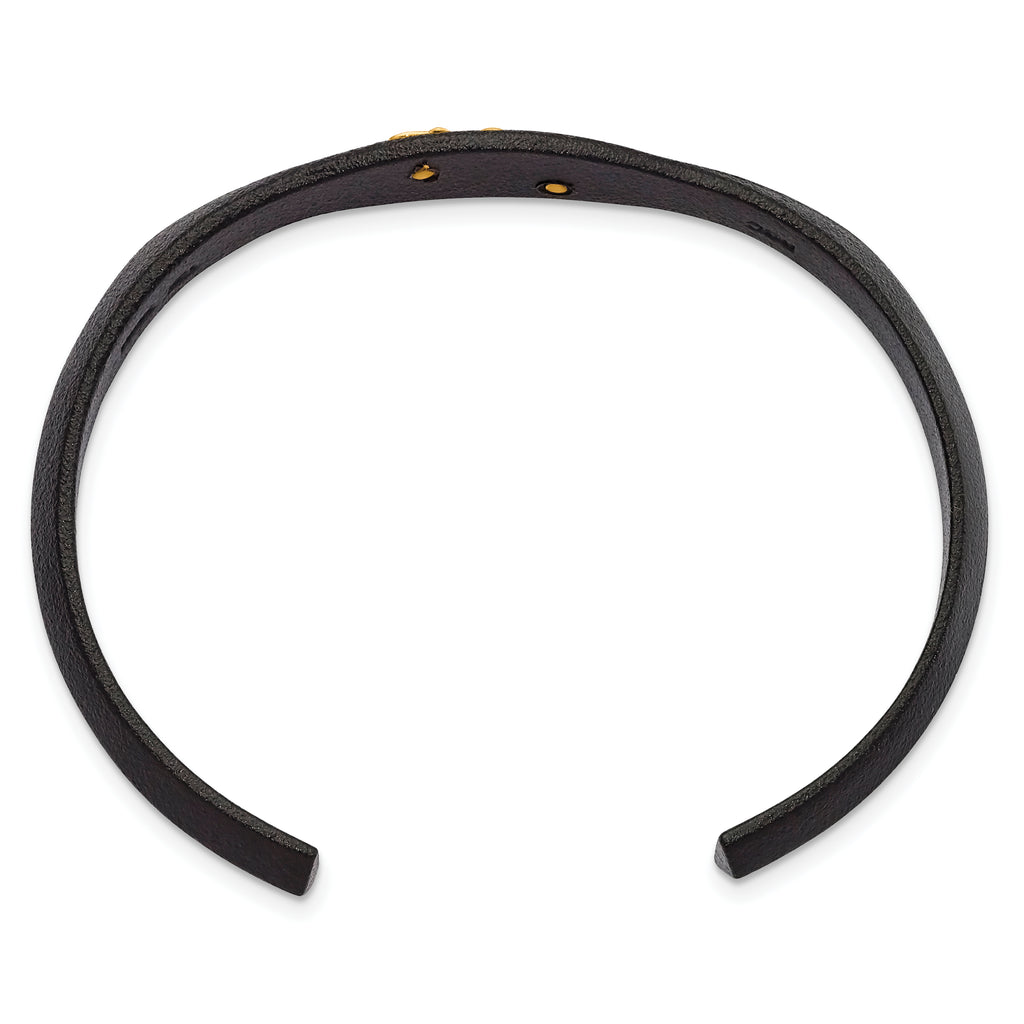 Landstrom's Mt. Rushmore Black Hills Base Metal Black Powder Coated with 10K Tri-color Accents Bangle
