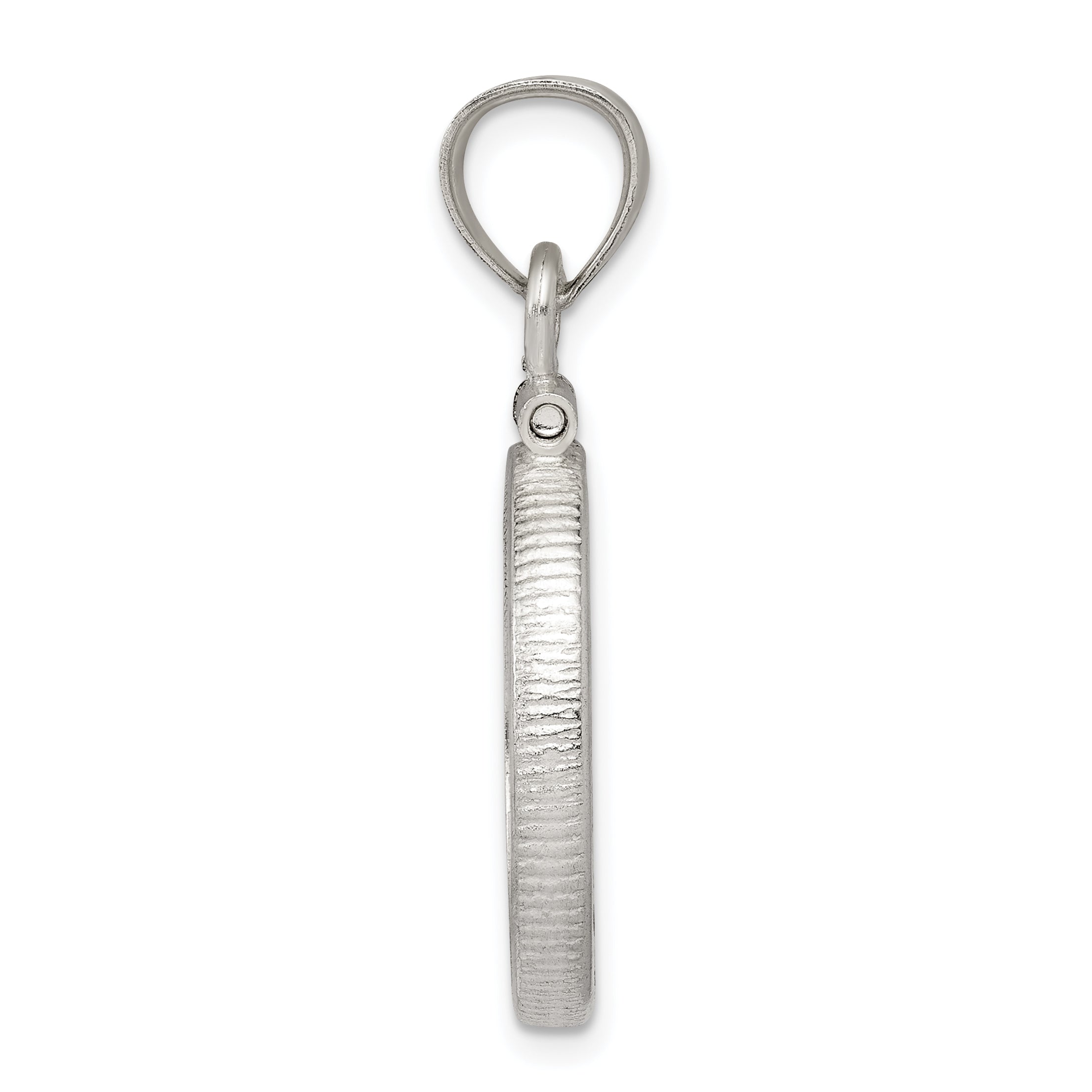 Wideband Distinguished Coin Jewelry Sterling Silver Polished 19.1 x 1.5mm $0.01 Screw Top Coin Bezel Pendant Secondary image