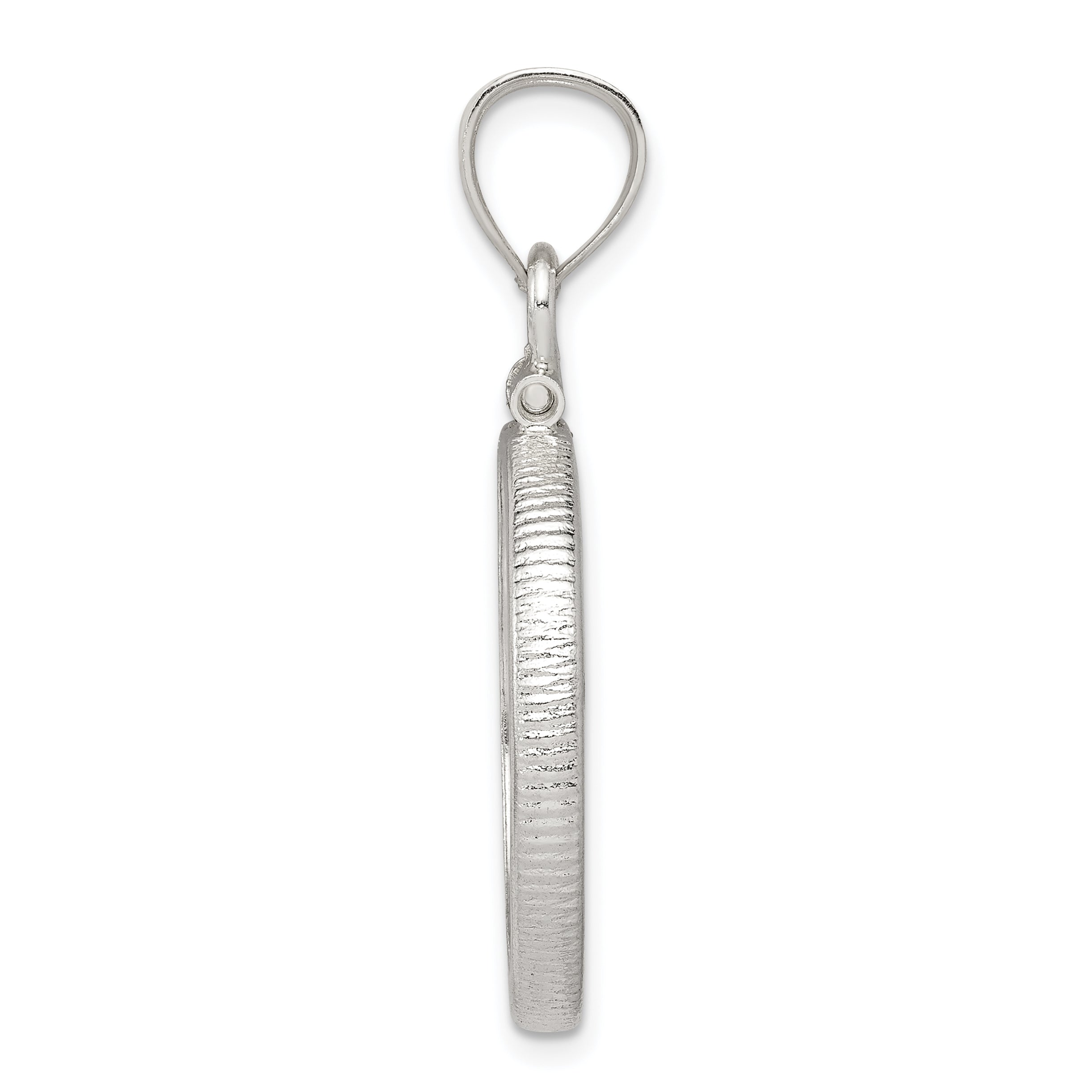 Wideband Distinguished Coin Jewelry Sterling Silver Polished 21.1 x 2.0mm $0.05 Screw Top Coin Bezel Pendant Secondary image