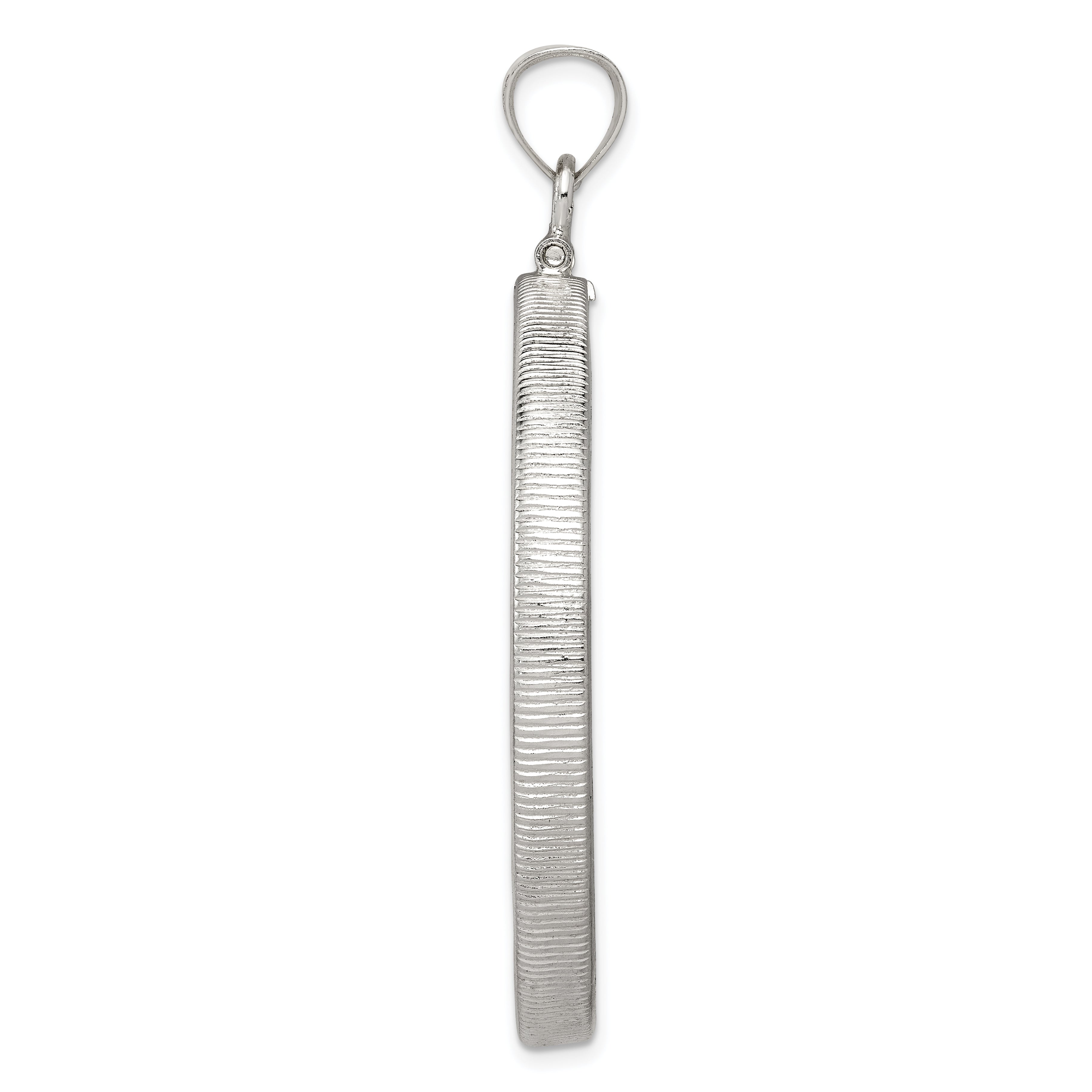 Wideband Distinguished Coin Jewelry Sterling Silver Polished 40.6 x 3.1mm Screw Top Coin Bezel Pendant Secondary image