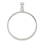 Wideband Distinguished Coin Jewelry Sterling Silver Polished 40.6 x 3.1mm Screw Top Coin Bezel Pendant