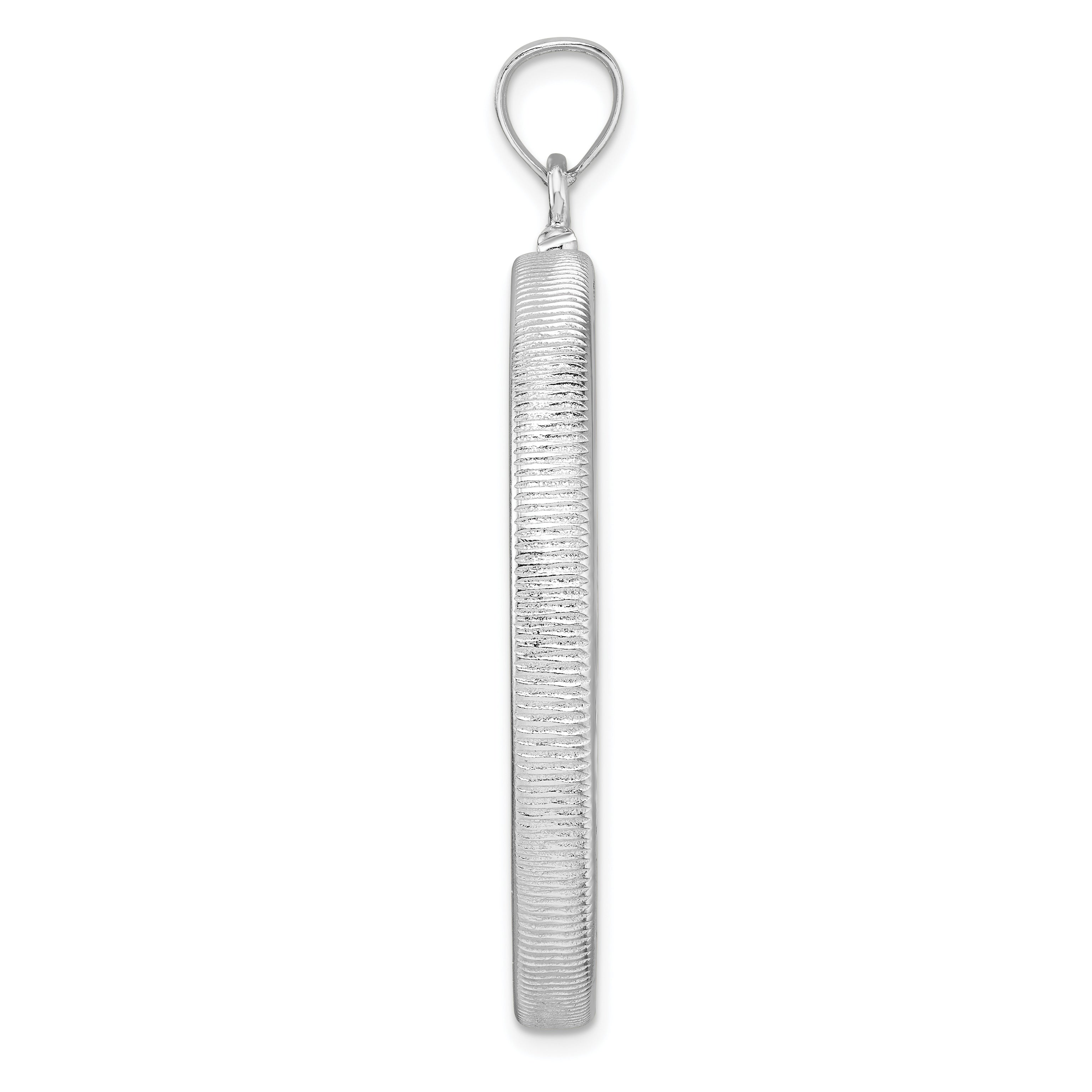 Wideband Distinguished Coin Jewelry Sterling Silver Polished 39.4 x 3.1mm 1 oz. Screw Top Coin Bezel Pendant Secondary image
