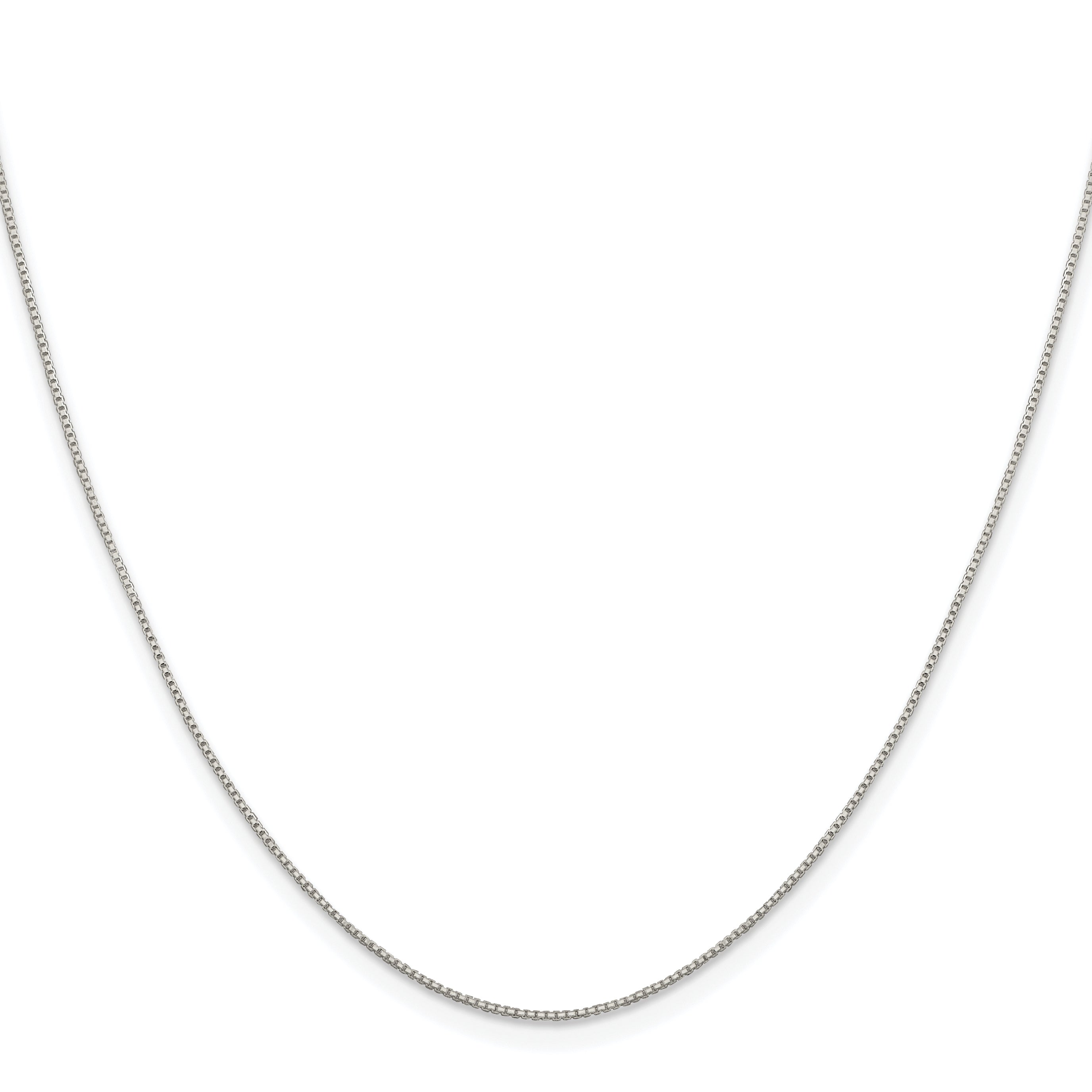 8-Sided Box Chain Necklace in Sterling Silver Secondary image