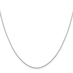 Sterling Silver Rhodium-plated .8mm 8 Sided Box Chain