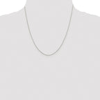 Sterling Silver Rhodium-plated .8mm 8 Sided Box Chain
