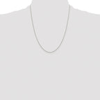 Sterling Silver Rhodium-plated .8mm 8 Sided Box Chain