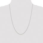 Sterling Silver Rhodium-plated .8mm 8 Sided Box Chain