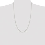 Sterling Silver Rhodium-plated .8mm 8 Sided Box Chain