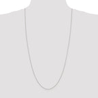 Sterling Silver Rhodium-plated .8mm 8 Sided Box Chain