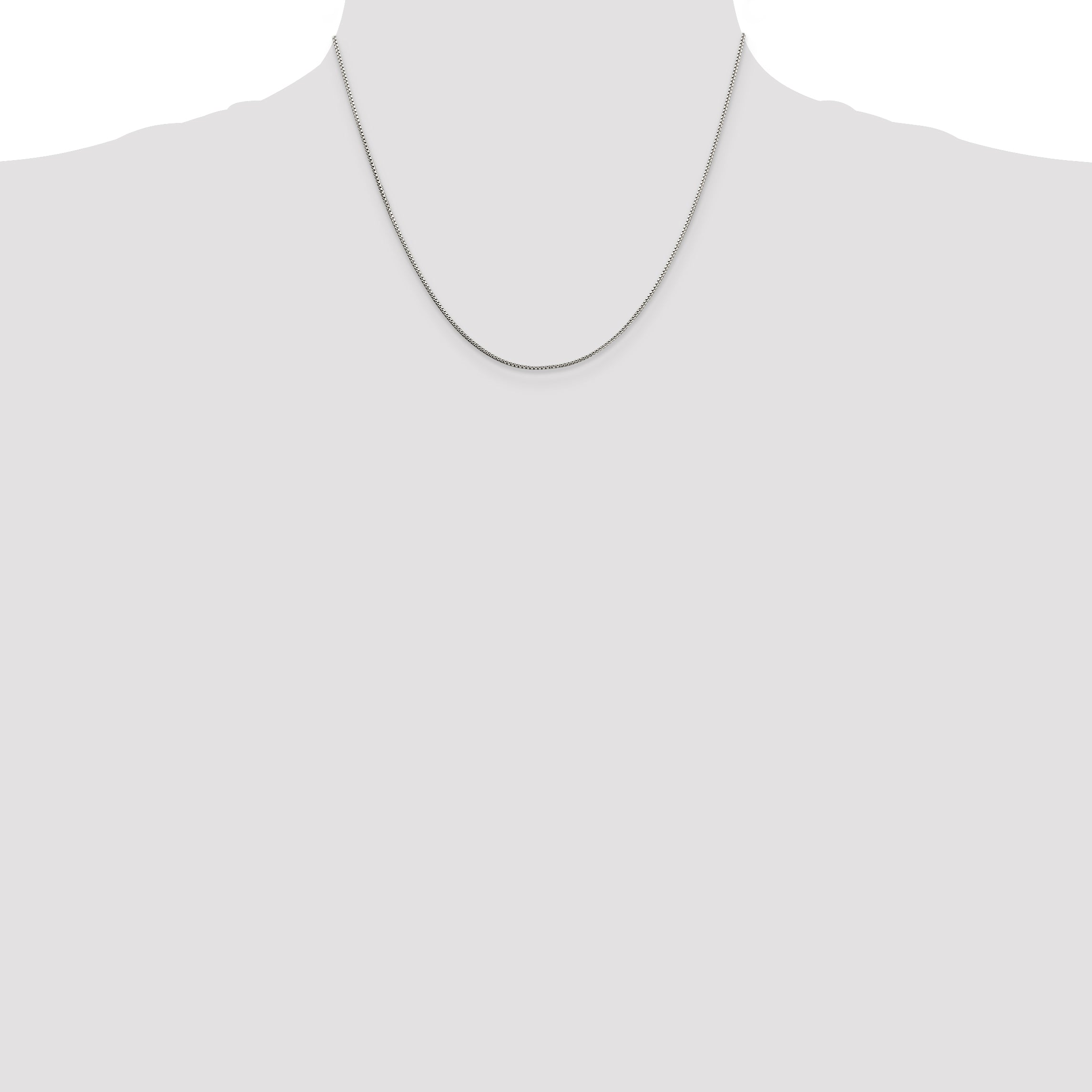 Sterling Silver 1mm 8 Sided w/ ext. Box Chain
