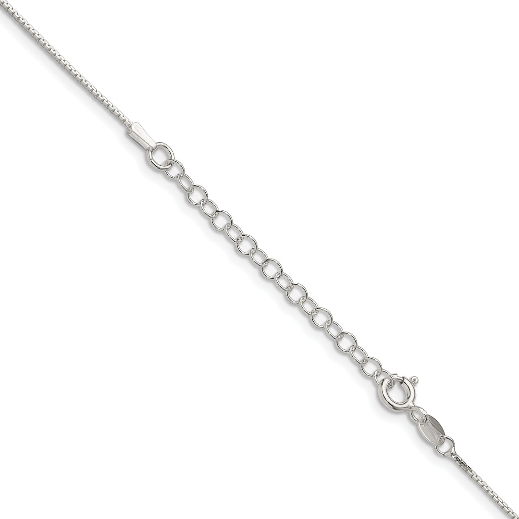 Sterling Silver 1mm 8 Sided w/ ext. Box Chain