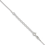 Sterling Silver 1mm 8 Sided w/ ext. Box Chain