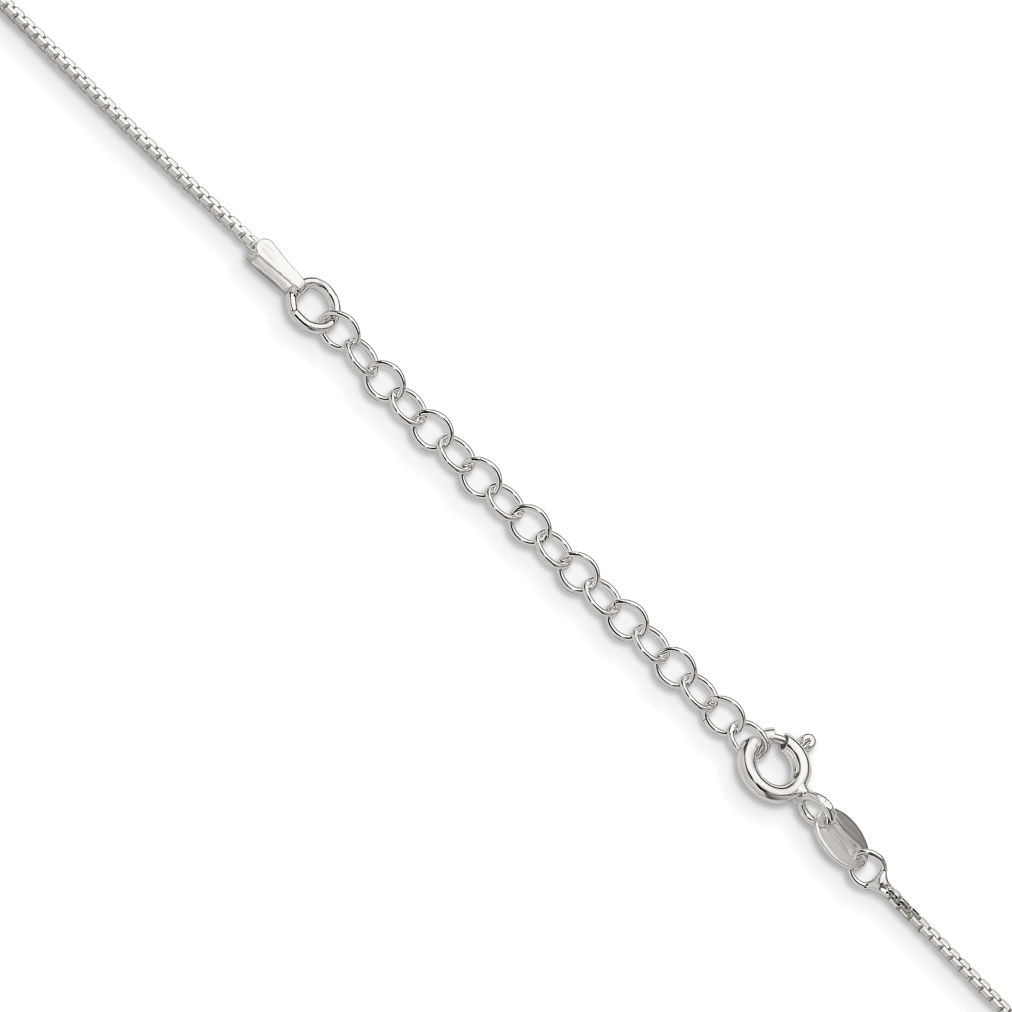 Sterling Silver 1mm 8 Sided w/ ext. Box Chain
