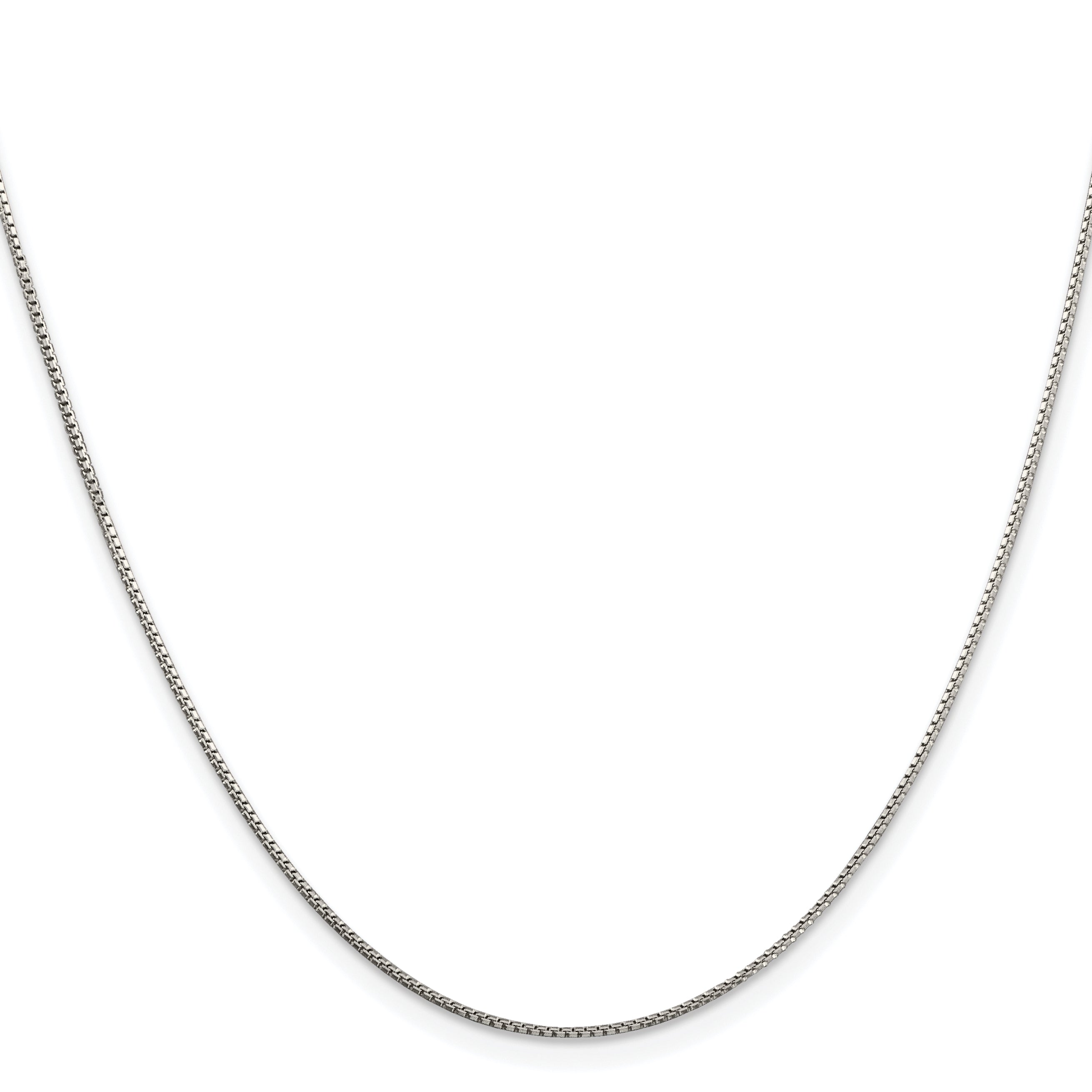 8-Sided Box Chain Necklace in Sterling Silver, 1mm Secondary image