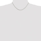 Sterling Silver Rhodium-plated 1mm 8 Sided Diamond-cut Box Chain