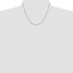 Sterling Silver Rhodium-plated 1mm 8 Sided Diamond-cut Box Chain