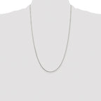 Sterling Silver Rhodium-plated 1mm 8 Sided Diamond-cut Box Chain