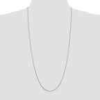 Sterling Silver Rhodium-plated 1mm 8 Sided Diamond-cut Box Chain