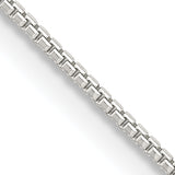 8-Sided Box Chain Necklace in Sterling Silver, 1mm, 16–30 Inch