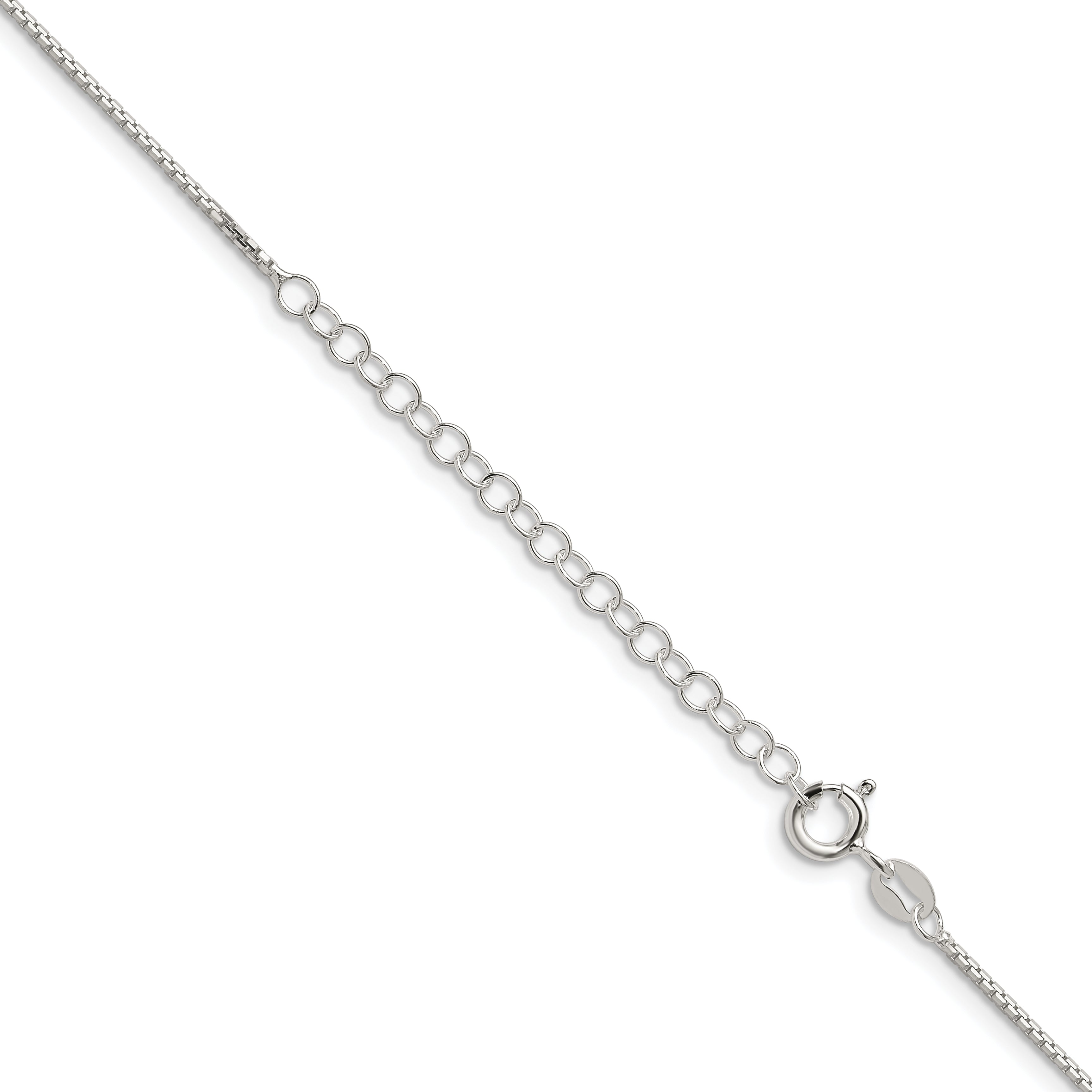 Sterling Silver 1.15mm 8 Sided w/ ext. Box Chain