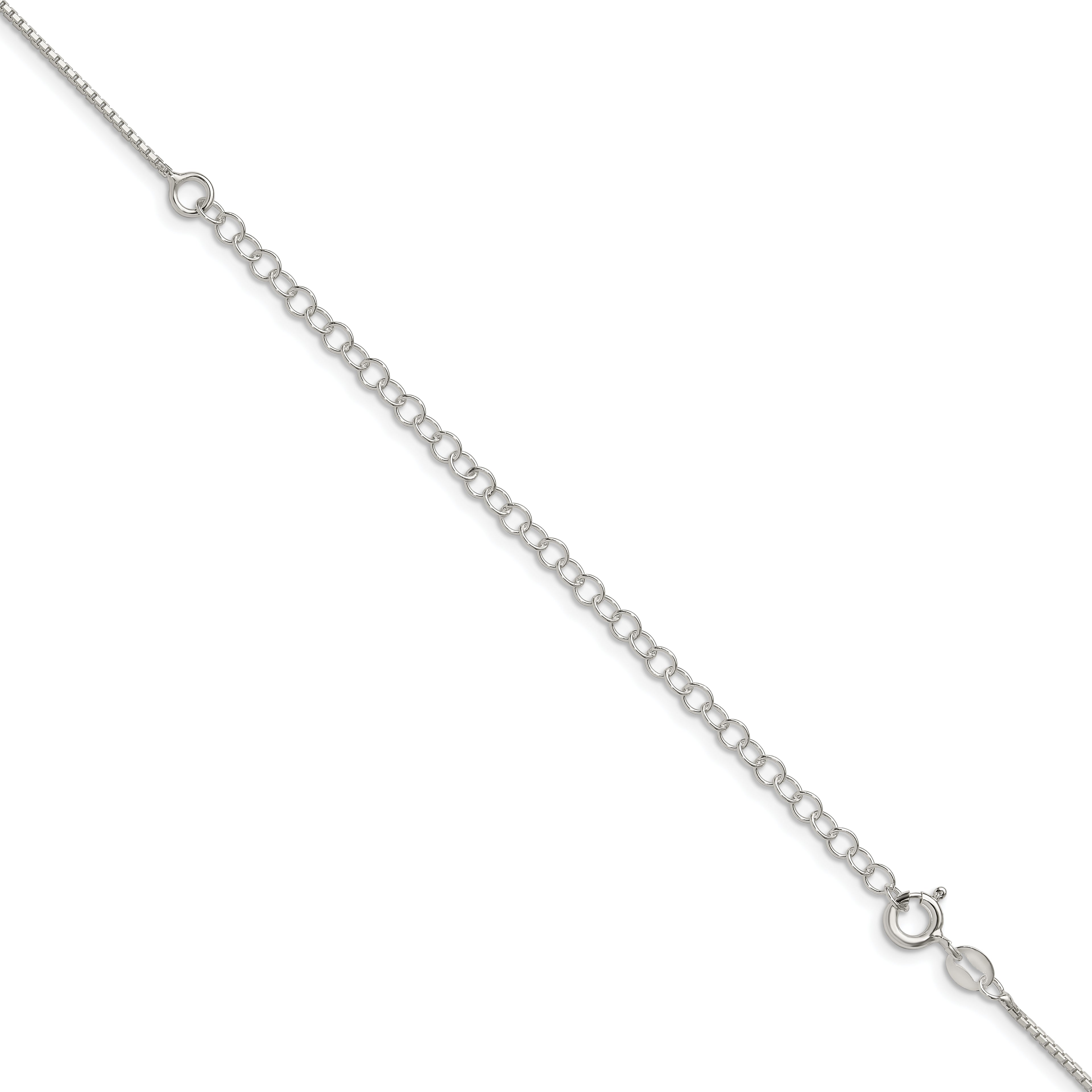 Sterling Silver 1.15mm 8 Sided w/ ext. Box Chain
