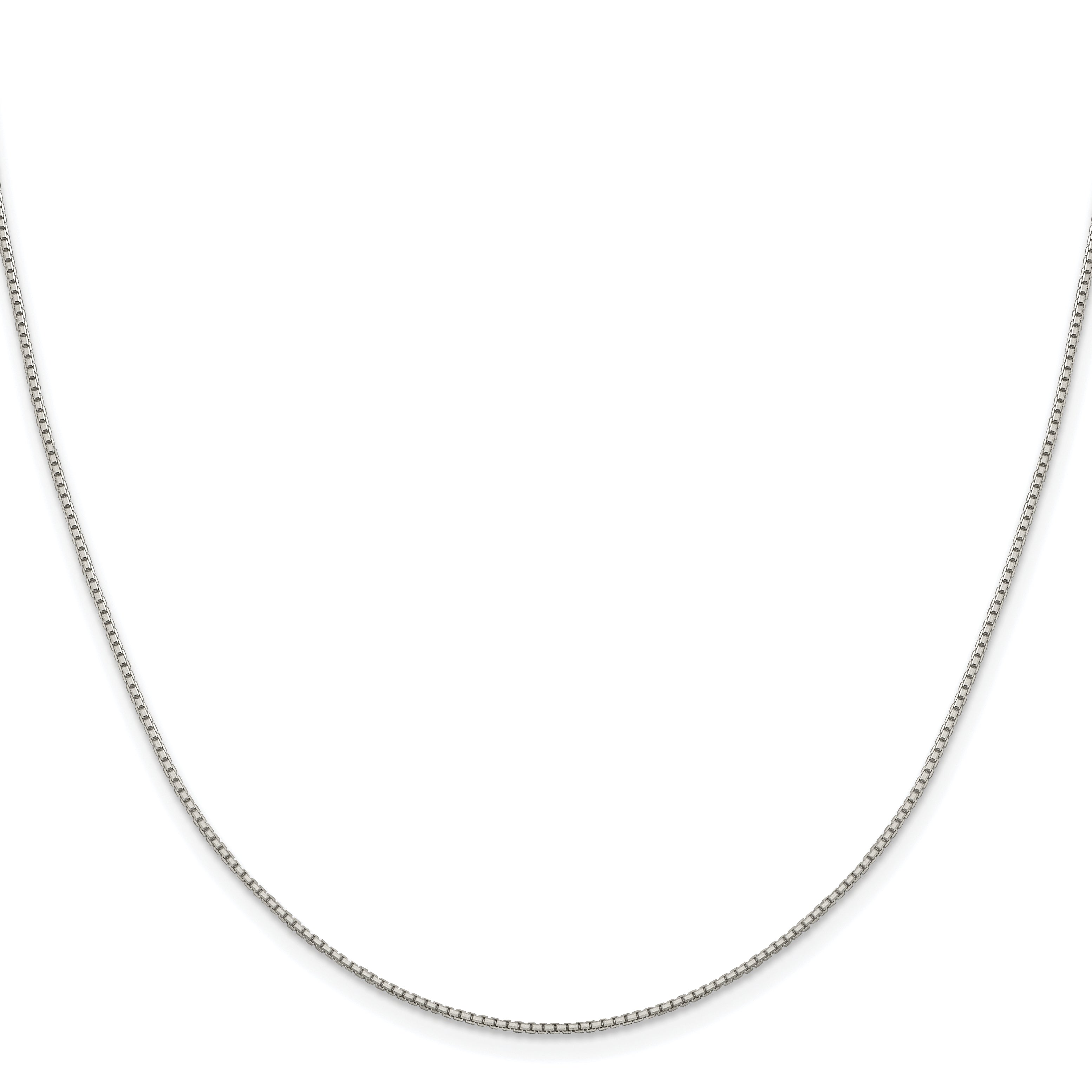8-Sided Box Chain Necklace in Sterling Silver Secondary image
