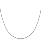 Sterling Silver Rhodium-plated 1.15mm 8 Sided Diamond-cut Box Chain