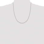 Sterling Silver Rhodium-plated 1.15mm 8 Sided Diamond-cut Box Chain