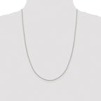 Sterling Silver Rhodium-plated 1.15mm 8 Sided Diamond-cut Box Chain