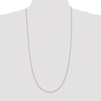 Sterling Silver Rhodium-plated 1.15mm 8 Sided Diamond-cut Box Chain