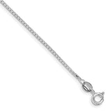 8-Sided Box Chain Necklace in Sterling Silver, 1.15mm, 16–30 Inch